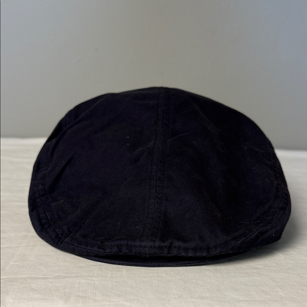 Lands’ End Cotton Newsboy Flat Cap Dark Blue One Size Ivy Hat